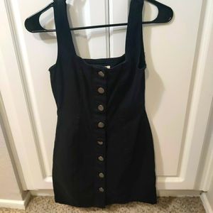Cotton On Black Denim Dress with Buttons